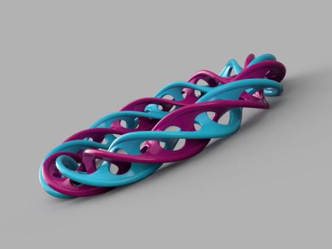 Twisted Bracelet 3D Modell