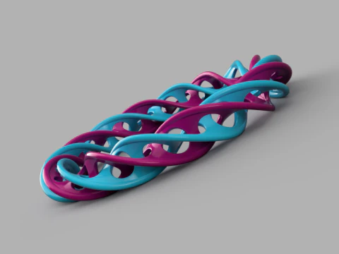 뒤틀린 팔찌 3D 모델