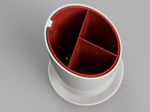 Stylish Draining Cutlery Caddy 3D Model