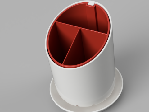 Stylish Draining Cutlery Caddy 3D Model