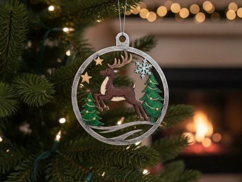 Intricate Christmas Ornament Collection 3D Model