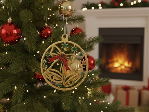 Koleksi Ornamen Natal yang Rumit Model 3D