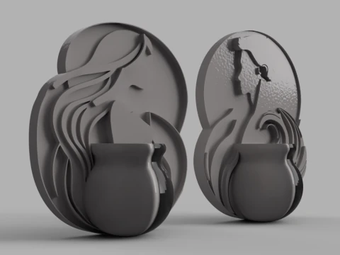 Artistic Wall Planters 3D Model