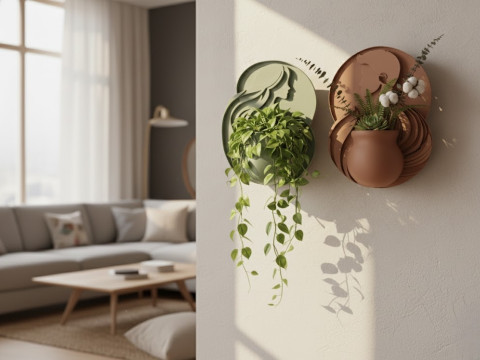 Художні настінні кашпо 3D Модель