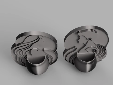 Artistic Wall Planters 3D Model