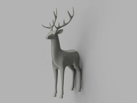 Minimalist Reindeer 3D Model