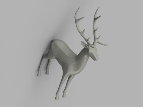 Minimalist Reindeer 3D Model