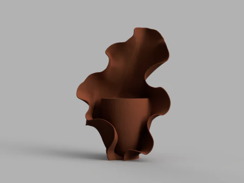 Abstract Wave Vase 3D Model