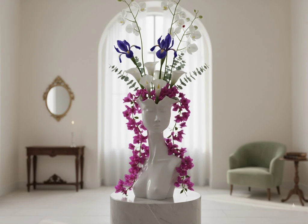 Flora Vase 3D Model .c4d .max .obj .3ds .fbx .stl .blend