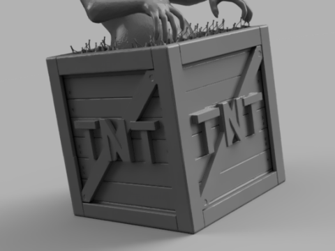 Grinch in der TNT-Box 3D Modell