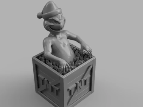 Grinch in TNT Box 3D Model