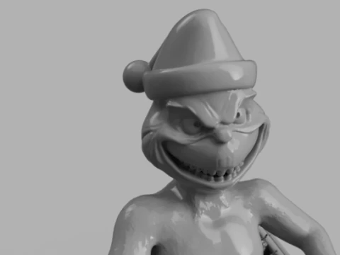 Grinch in TNT Box 3D Model