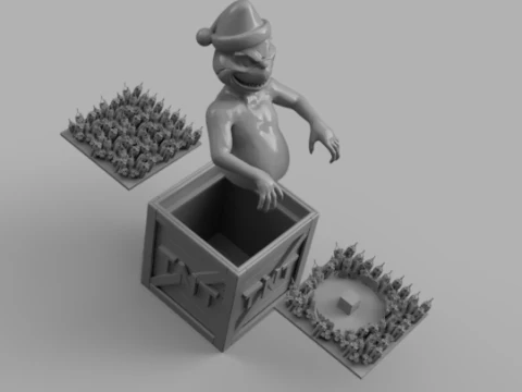 Grinch in TNT Box 3D Model