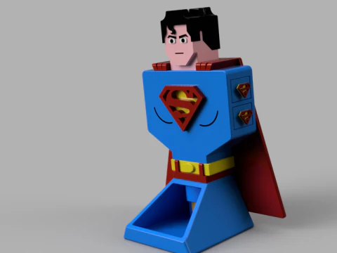 Organizzatore di accessori per la torre dei dadi di Superman Modello 3D