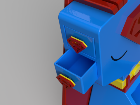 Superman Dice Tower Accessory Organizer 3D Model