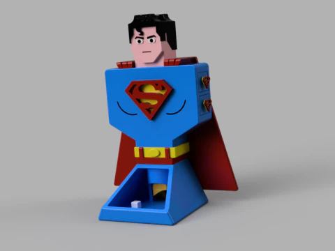 Organizzatore di accessori per la torre dei dadi di Superman Modello 3D