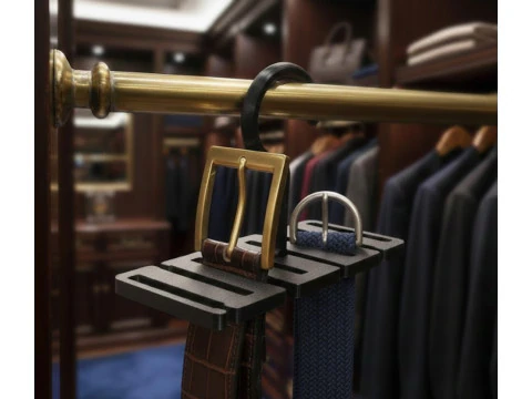 Appendiabiti compatto per armadio multi-cintura Modello 3D