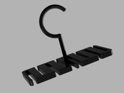 Compact Multi-Belt Closet Hanger 3D Model
