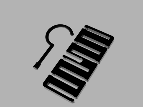 Compact Multi-Belt Closet Hanger 3D Model