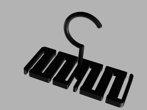 Compact Multi-Belt Closet Hanger 3D Model