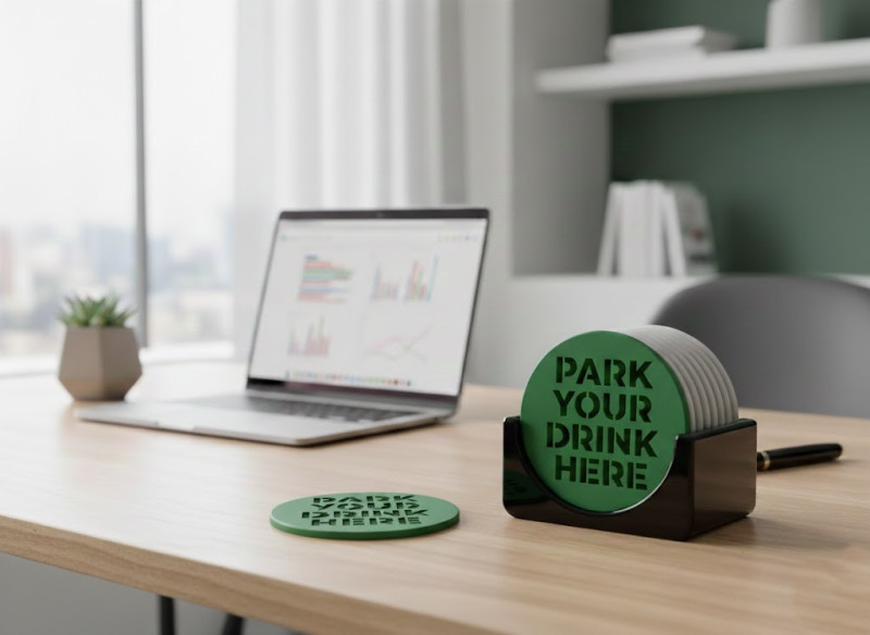 Park Sip Coasters 3D Model .c4d .max .obj .3ds .fbx .stl .blend