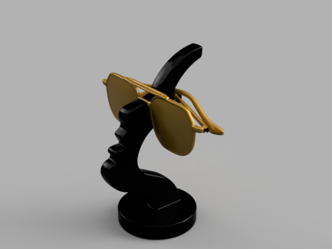 Silhouette Eyewear Stand 3D Model