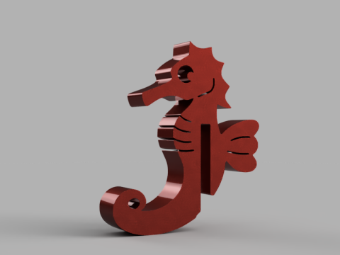 Gancio per doccia cavalluccio marino Modello 3D