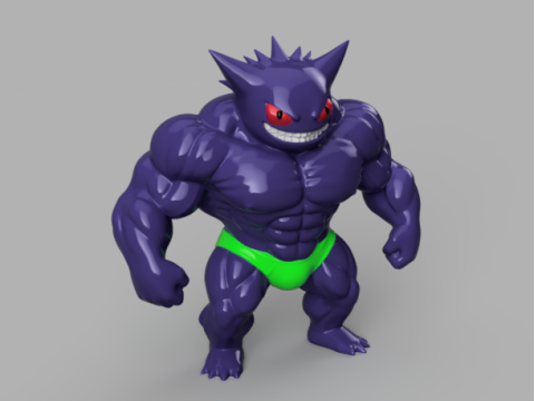 Mode Binatang Gengar Model 3D