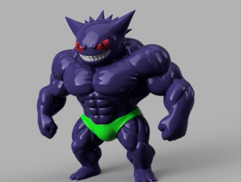 Mode Binatang Gengar Model 3D