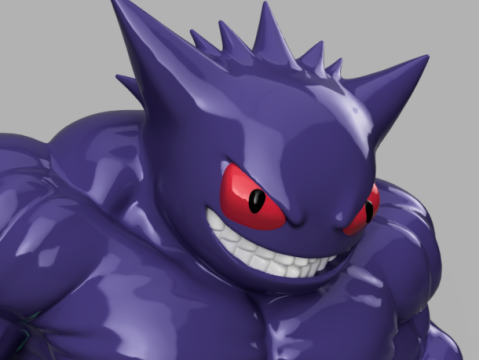 Mode Binatang Gengar Model 3D