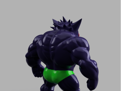 Mode Binatang Gengar Model 3D