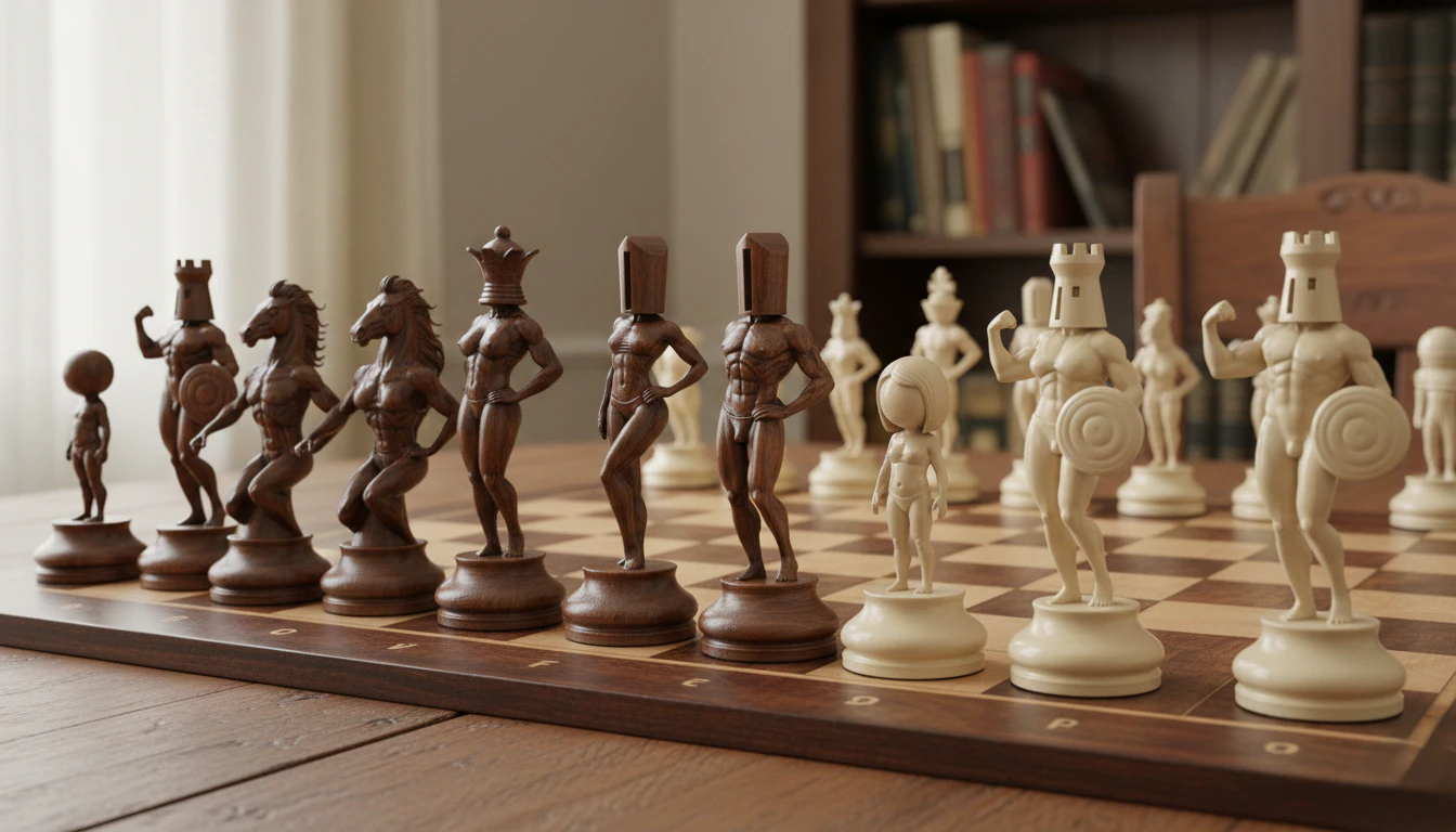 Grandmaster Elite Chess Set 3D Model .c4d .max .obj .3ds .fbx .stl .blend