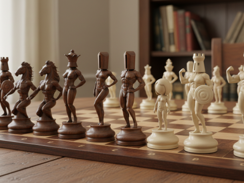 Jeu d'&eacute;checs Grand Ma&icirc;tre Elite Modèle 3D