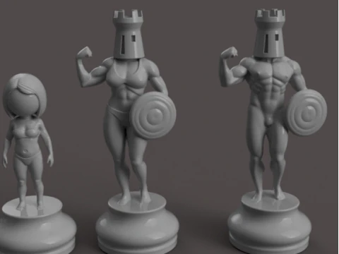 Grandmaster Elite Chess Set 3D Model