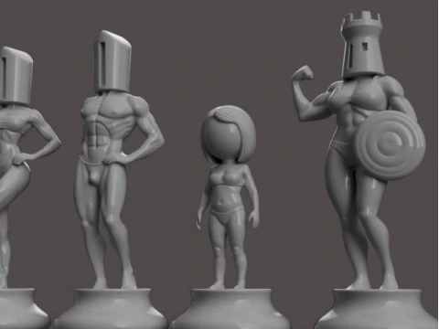 Grandmaster Elite Chess Set 3D Model