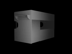 A desk with a bed 3D Model