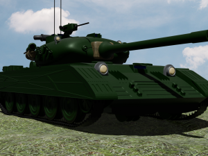 A fictional tank based on the Soviet ones Modelo 3D