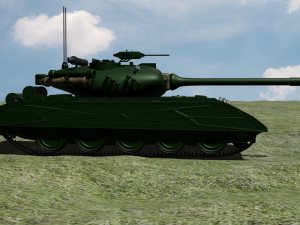 A fictional tank based on the Soviet ones 3D Model