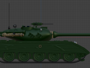 A fictional tank based on the Soviet ones 3D Model