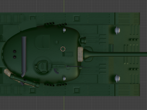 A fictional tank based on the Soviet ones 3D Model