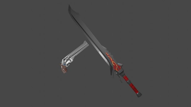 Neros weapons DMC4 3D Принт Модель .c4d .max .obj .3ds .fbx .stl .blend 