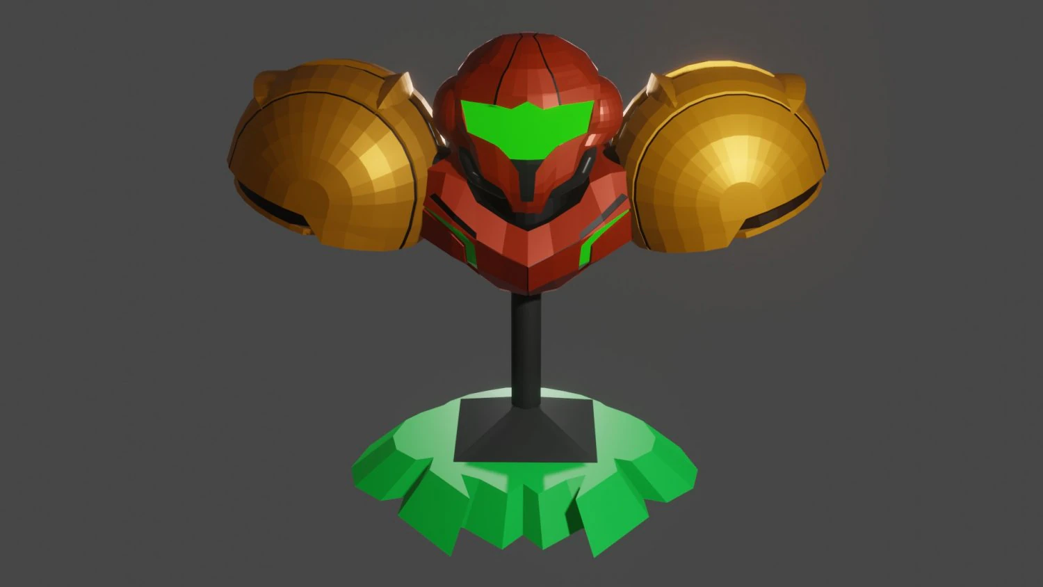 Bust of Samus Aran 3D Print Model .c4d .max .obj .3ds .fbx .stl .blend 