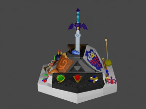 Pacote de itens The Legend of Zelda Ocarina Of Time Modelo de Impressão 3D