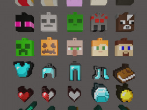 Minecraft keychains 3D Принт Модель
