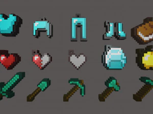 Minecraft keychains 3D Print Model