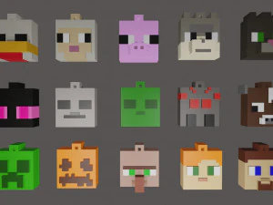 Minecraft keychains 3D Print Model