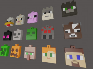 Minecraft keychains 3D Baskı Modeli