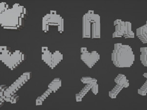Minecraft keychains 3D Baskı Modeli