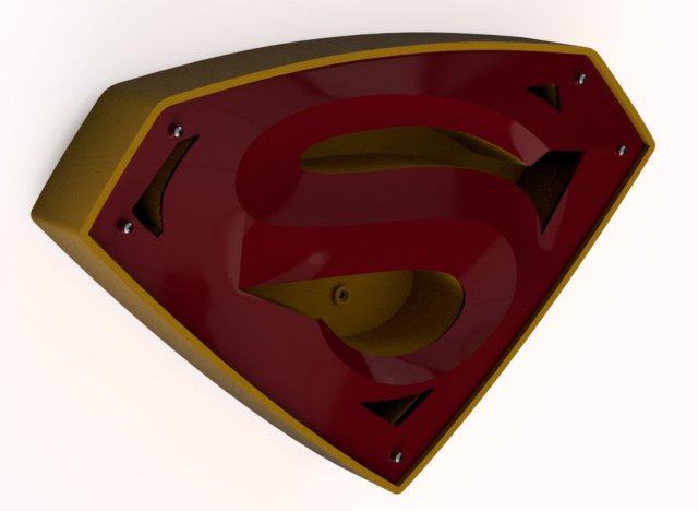 Logo Superman 3D 3D Print Model .c4d .max .obj .3ds .fbx .stl .blend