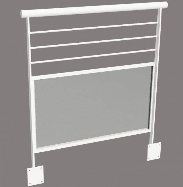 Iron railing 3D 模型 .c4d .max .obj .3ds .fbx .stl .blend 